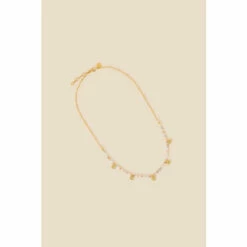 Accessorize Gold-Plated Molten Charm Beaded Necklace For Female -Accessorize Shop unnamed file 1028