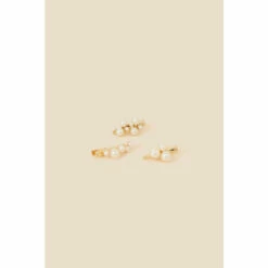 Accessorize Mini Pearl Salon Clips Set Of Three For Female