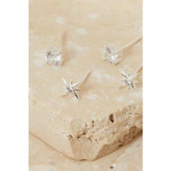 Accessorize Sterling Silver Star And Diamanté Earrings Set Of Two For Female -Accessorize Shop unnamed file 1091