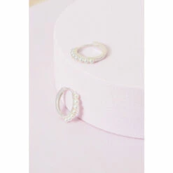 Accessorize Pearl Pave Huggie Hoops For Female -Accessorize Shop unnamed file 1100