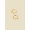 Accessorize Gold-Plated Sparkle Spike Huggie Hoops For Female -Accessorize Shop unnamed file 1112