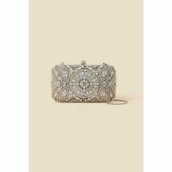 Accessorize Bridal Embellished Hardcase Clutch Bag For Female
