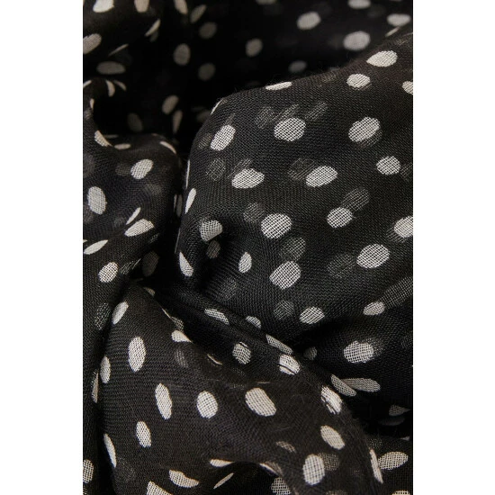 Accessorize Monochrome Spot Print Scarf For Female 4 Accessorize Monochrome Spot Print Scarf For Female - Image 2