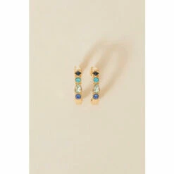 Accessorize Eclectic Stone Hoop Earrings For Female -Accessorize Shop unnamed file 1150
