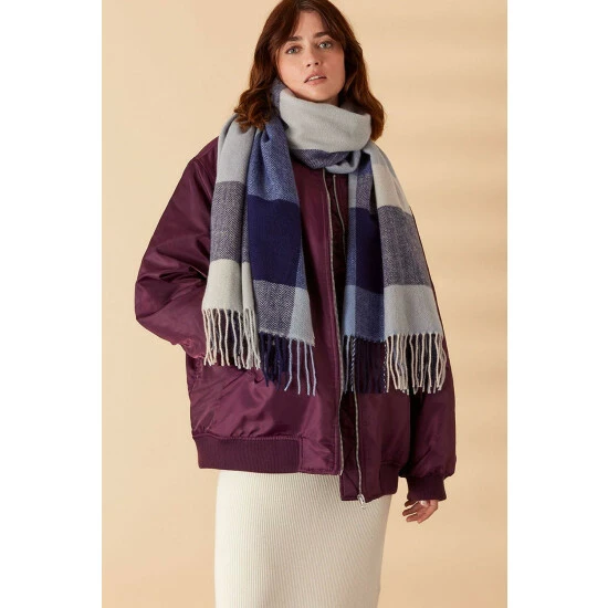 Accessorize Check Blanket Scarf For Female 4 Accessorize Check Blanket Scarf For Female - Image 2