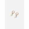 Accessorize Gold-Plated Pearl Huggie Hoops For Female -Accessorize Shop unnamed file 1254