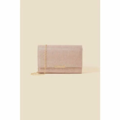 Accessorize Metallic Box Clutch Bag For Female