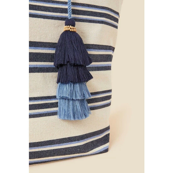 Accessorize Large Stripe Beach Tote Bag For Female 4 Accessorize Large Stripe Beach Tote Bag For Female - Image 2