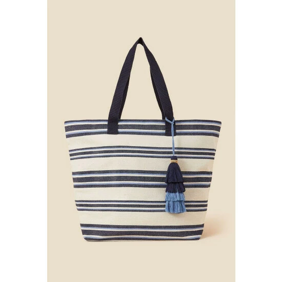 Accessorize Large Stripe Beach Tote Bag For Female 6 Accessorize Large Stripe Beach Tote Bag For Female - Image 4