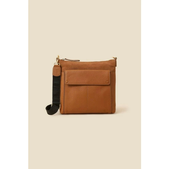 Accessorize Large Fold Over Flap Leather Messenger Bag For Female 3 Accessorize Large Fold Over Flap Leather Messenger Bag For Female