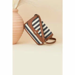 Accessorize Stripe Cross-Body Bag For Female