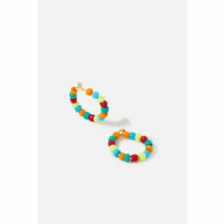 Accessorize Eye Candy Mini Beaded Huggie Hoops For Female -Accessorize Shop unnamed file 1543