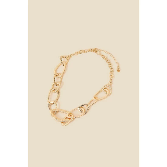 Accessorize Textured Irregular Chain Link Collar Necklace For Female 3 Accessorize Textured Irregular Chain Link Collar Necklace For Female
