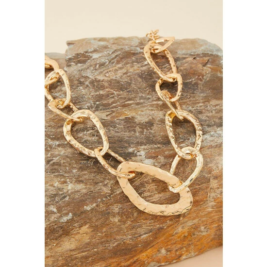 Accessorize Textured Irregular Chain Link Collar Necklace For Female 5 Accessorize Textured Irregular Chain Link Collar Necklace For Female - Image 3