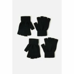 Accessorize Plain Fingerless Gloves Multipack For Female -Accessorize Shop unnamed file 1577