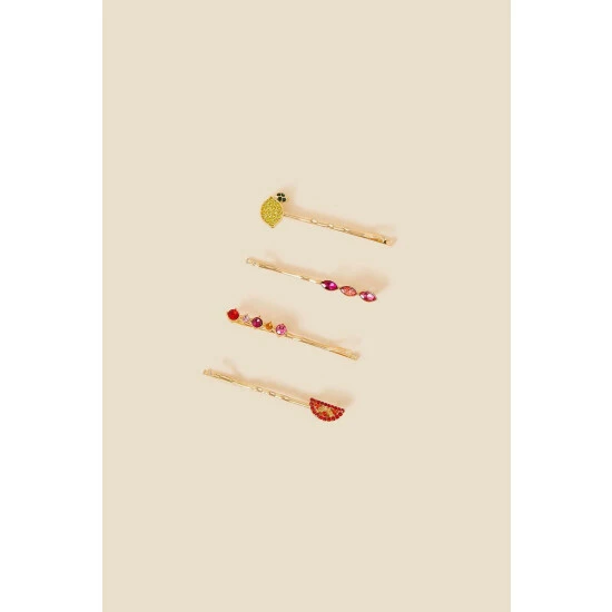 Accessorize Fruity Hair Slides 4 Pack For Female 5 Accessorize Fruity Hair Slides 4 Pack For Female - Image 3