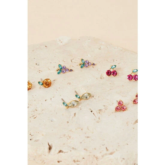 Accessorize Fruit Stud Earrings 5 Pack For Female 4 Accessorize Fruit Stud Earrings 5 Pack For Female - Image 2