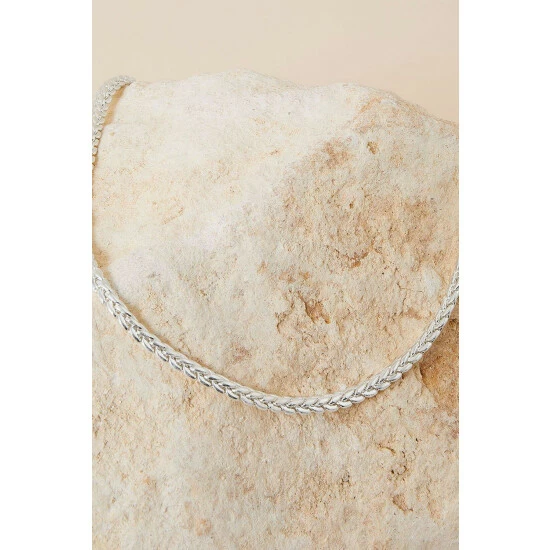 Accessorize Sterling Silver Plaited Chain Necklace For Female 4 Accessorize Sterling Silver Plaited Chain Necklace For Female - Image 2