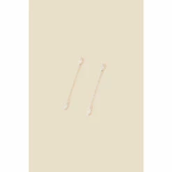 Accessorize Sterling Silver Sparkle Chain Long Drop Earrings For Female