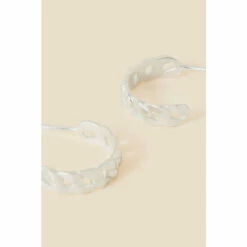 Accessorize Sterling Silver Chain Hoop Earrings For Female -Accessorize Shop unnamed file 1691
