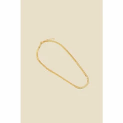 Accessorize Gold-Plated Chunky Omega Chain Necklace For Female