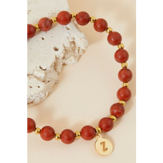 Accessorize Gold-Plated Healing Stone Red Jasper Bracelet For Female 4 Accessorize Gold-Plated Healing Stone Red Jasper Bracelet For Female - Image 2