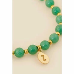 Accessorize Gold-Plated Healing Stone Aventurine Bracelet For Female -Accessorize Shop unnamed file 1709