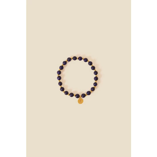 Accessorize Gold-Plated Healing Stone Lapis Lazuli Bracelet For Female 3 Accessorize Gold-Plated Healing Stone Lapis Lazuli Bracelet For Female