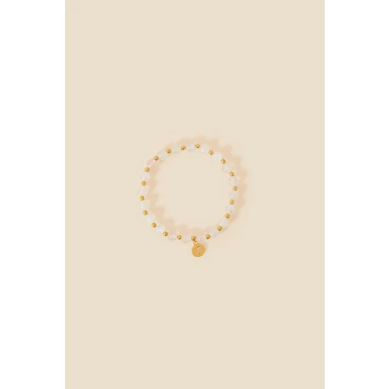 Accessorize Gold-Plated Rose Quartz Beaded Bracelet For Female 3 Accessorize Gold-Plated Rose Quartz Beaded Bracelet For Female
