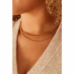 Accessorize Gold-Plated Ball Chain Layered Necklace For Female -Accessorize Shop unnamed file 1719
