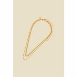Accessorize Gold-Plated Ball Chain Layered Necklace For Female -Accessorize Shop unnamed file 1720