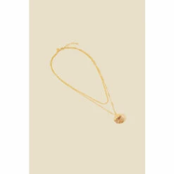 Accessorize Gold-Plated Rock Crystal Layered Necklace For Female