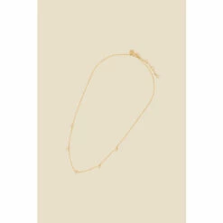 Accessorize Gold-Plated Sparkle Station Necklace For Female