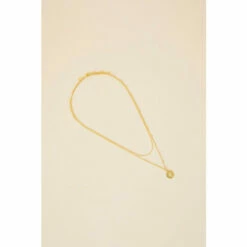 Accessorize Gold-Plated Organic Sparkle Star Layer Necklace For Female