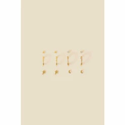 Accessorize Gold-Plated Stud And Hoops 6 Pack For Female