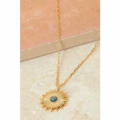 Accessorize Gold-Plated Sun Pendant Necklace For Female -Accessorize Shop unnamed file 1775