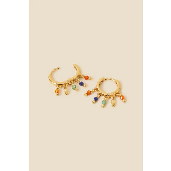 Accessorize Gold-Plated Charm Bead Earrings For Female 4 Accessorize Gold-Plated Charm Bead Earrings For Female - Image 2