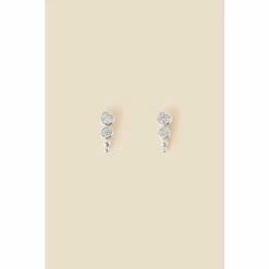 Accessorize Sterling Silver Crystal Bubble Stud Earrings For Female