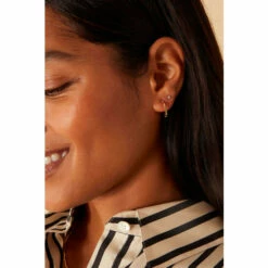 Accessorize Gold-Plated Multi Gem Station Hoops For Female -Accessorize Shop unnamed file 1809