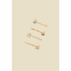 Accessorize Stone Hair Slide 4 Pack For Female