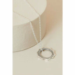 Accessorize Sterling Silver Punk Circle Pendant Necklace For Female -Accessorize Shop unnamed file 1827