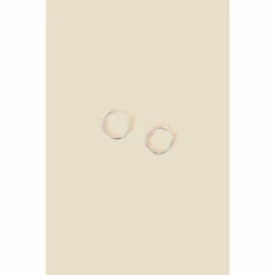 Accessorize Sterling Silver Nail Hoop Earrings For Female