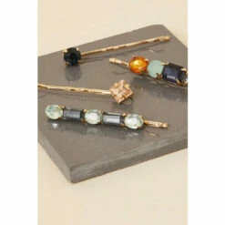 Accessorize Embellished Gem Hair Slides 4 Pack For Female -Accessorize Shop unnamed file 1842