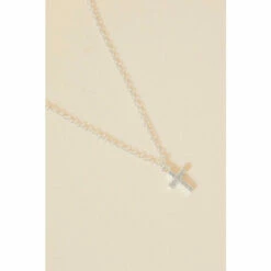Accessorize Sterling Silver Sparkle Cross Pendant Necklace For Female -Accessorize Shop unnamed file 1900