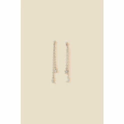 Accessorize Platinum-Plated Celestial Charm Drop Earrings For Female -Accessorize Shop unnamed file 1918