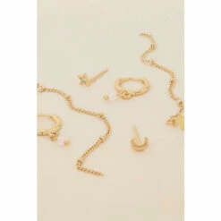 Accessorize Gold-Plated Celestial Rose Quartz Earrings Set Of Three For Female -Accessorize Shop unnamed file 1931