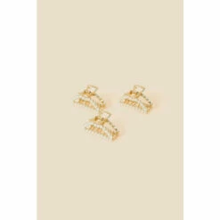 Accessorize Medium Peal Claw Clips Set Of Three For Female