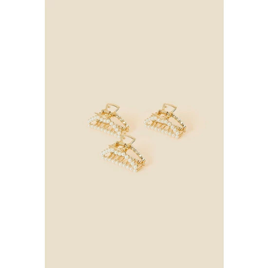 Accessorize Medium Peal Claw Clips Set Of Three For Female 6 Accessorize Medium Peal Claw Clips Set Of Three For Female - Image 4