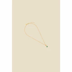 Accessorize Gold-Plated Modern Heirloom Malachite Pendant Necklace For Female