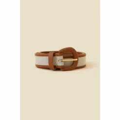 Accessorize Contrast Edge Canvas Belt For Female